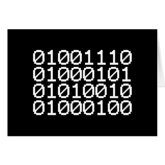 BINAIRE NERD-KAART (Voorkant Horizontaal)