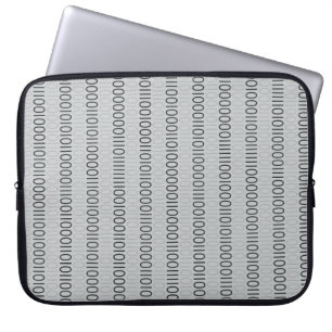 Binaire nummers Grijs op elke kleur Laptop Sleeve