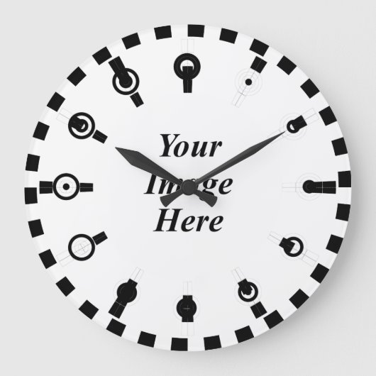 Binaire Objectklok /w S-tekens door Kenneth Yoncic Grote Klok (Voorkant)