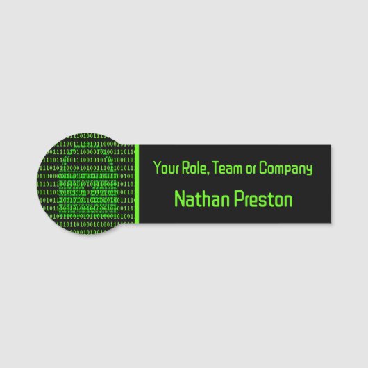 Binaire Padlock - Web & Technology Privacy Black Naamplaatje (Voorkant)