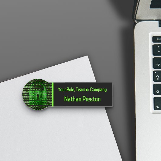 Binaire Padlock - Web & Technology Privacy Black Naamplaatje