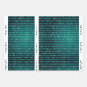 Binaire papierbladen met codenummers inpakpapier vel (Voorkant 3)