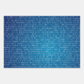 Binaire papierbladen met codenummers inpakpapier vel (Voorkant 2)