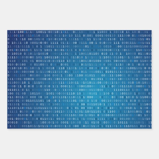 Binaire papierbladen met codenummers inpakpapier vel (Voorkant 2)