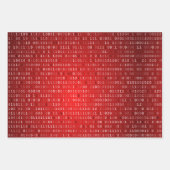 Binaire papierbladen met codenummers inpakpapier vel (Voorkant)