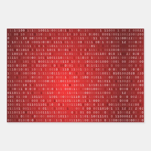 Binaire papierbladen met codenummers inpakpapier vel (Voorkant)