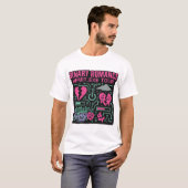 Binaire Romance Unisex T-shirt, Glitchy Cyber Band T-shirt (Voorkant volledig)