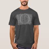 Binaire Sphere Computer Programmer Coder Geek T-shirt (Voorkant)