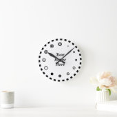 Binaire Spheres Clock/w S Marks van Kenneth Yoncic Ronde Klok (Huis)
