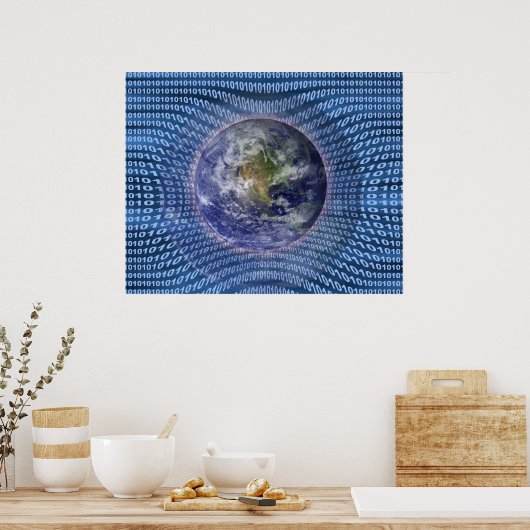 Binaire Wereld Poster (Keuken)