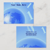 Binaire Wereldbol Achtergrond, Jouw naam hier Visitekaartje (Voorkant / Achterkant)