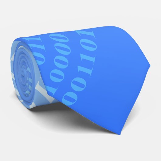 Binaire Wereldbol Achtergrond Stropdas (Opgerold)