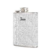 Binaire zwarte witte strepen van de Code Heupfles (Links)