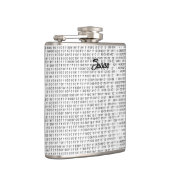 Binaire zwarte witte strepen van de Code Heupfles (Rechts)