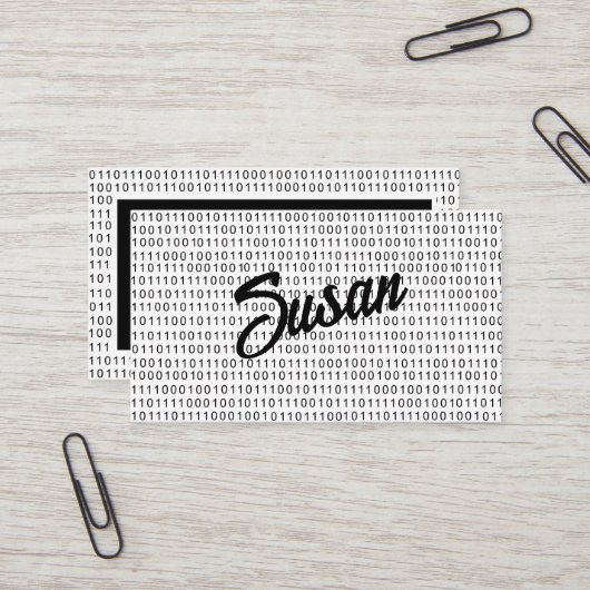 Binaire zwarte witte strepen van de Code Visitekaartje (Voorkant / Achterkant in situ)