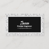 Binaire zwarte witte strepen van de Code Visitekaartje (Achterkant)
