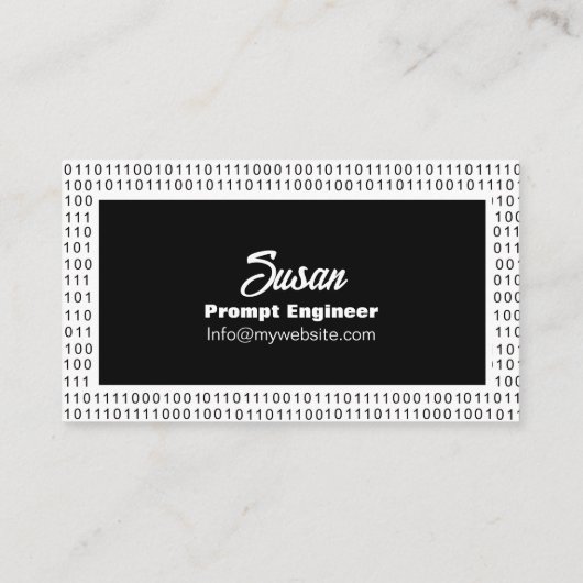 Binaire zwarte witte strepen van de Code Visitekaartje (Achterkant)