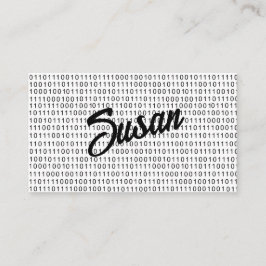 Binaire zwarte witte strepen van de Code Visitekaartje