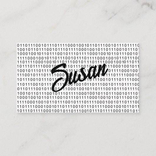 Binaire zwarte witte strepen van de Code Visitekaartje (Voorkant)