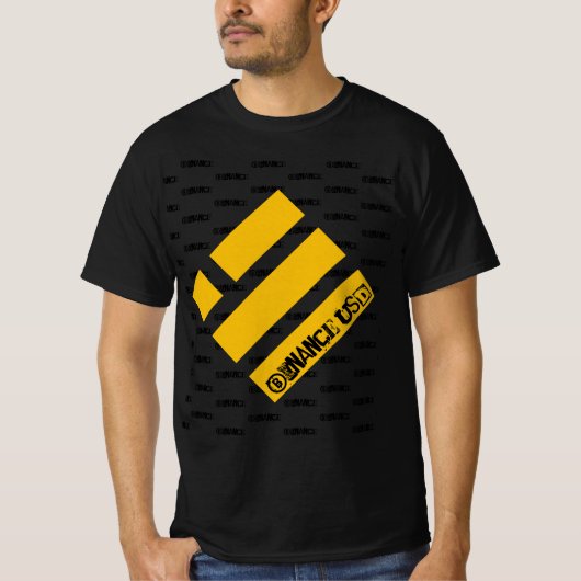 BINANCE USD CRYPTO CURRENCY LOGO T-Shirt (Voorkant)