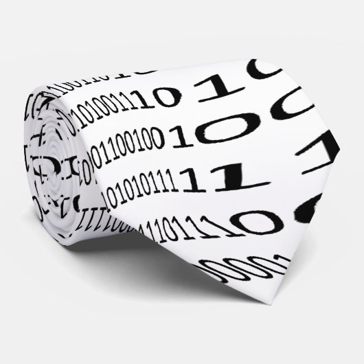 binär binary Code Stropdas (Opgerold)