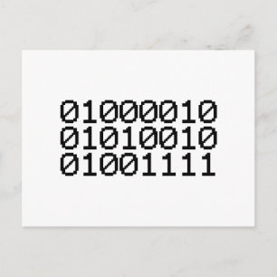 BINARY BRO BRIEFKAART