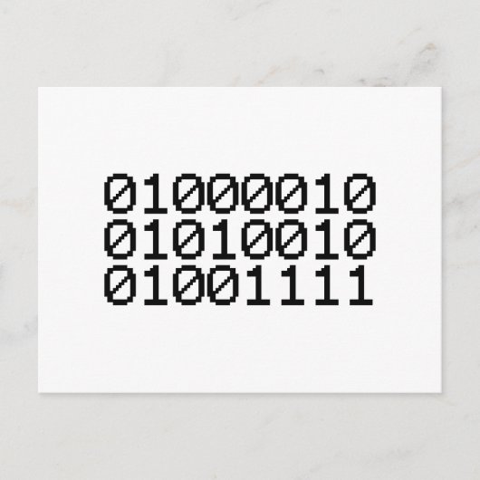 BINARY BRO BRIEFKAART (Voorkant)