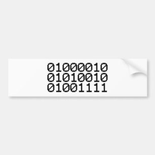 BINARY BRO BUMPERSTICKER