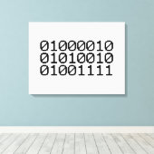 BINARY BRO CANVAS AFDRUK (Insitu (Houten vloer))