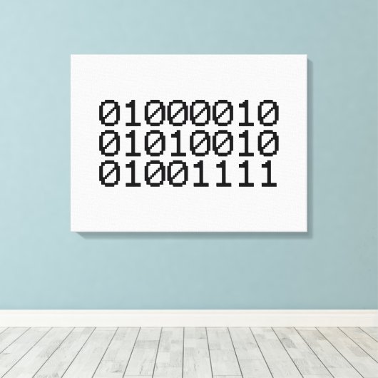 BINARY BRO CANVAS AFDRUK (Insitu (Houten vloer))