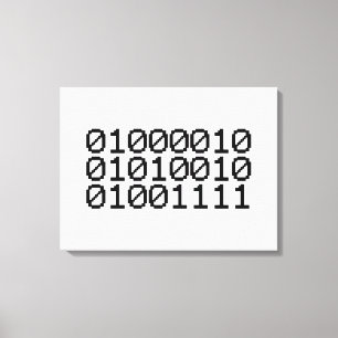 BINARY BRO CANVAS AFDRUK