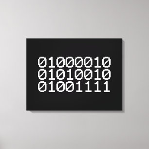 BINARY BRO CANVAS AFDRUK