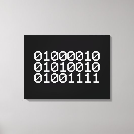 BINARY BRO CANVAS AFDRUK (Voorkant)