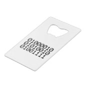 BINARY BRO CREDITKAART FLESSENOPENER (Voorkant Gekanteld)