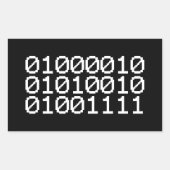 BINARY BRO RECHTHOEKIGE STICKER (Voorkant)