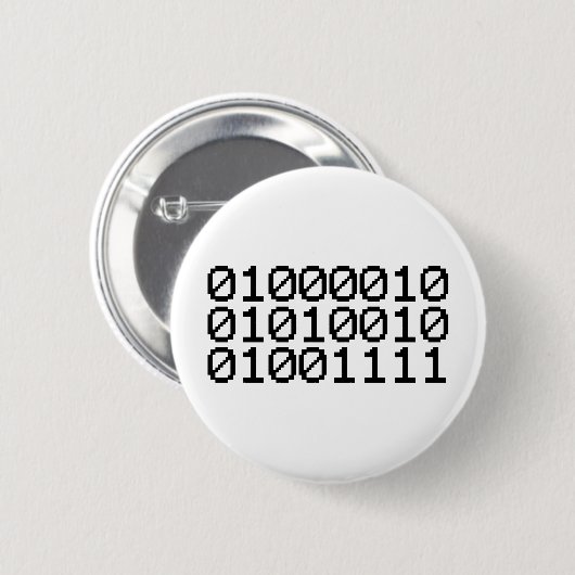 BINARY BRO RONDE BUTTON 5,7 CM (Voorkant /achterkant)