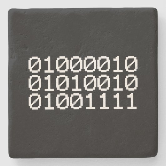 BINARY BRO STENEN ONDERZETTER (Voorkant)