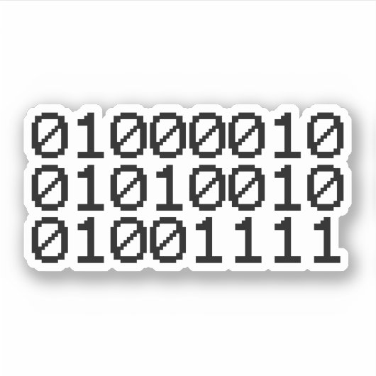BINARY BRO STICKER (Voorkant)