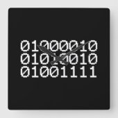 BINARY BRO VIERKANTE KLOK (Voorkant)