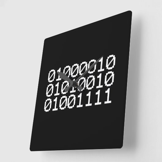 BINARY BRO VIERKANTE KLOK (Hoek)