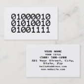 BINARY BRO VISITEKAARTJE (Voorkant / Achterkant)