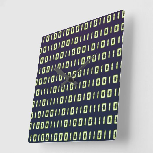 Binary Code Clock Vierkante Klok (Hoek)