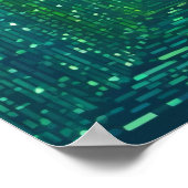 Binary Code Netwerk Programmeur Ontwikkelaar Stick Poster (Hoek)