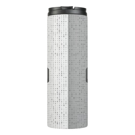Binary Code Thermal Tumbler – Modern Tech Design Thermosbeker (Achterkant)