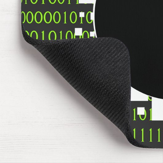 Binary Code White Green Digital Portal 1s 0s Afsta Muismat (Hoek)