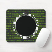 Binary Code White Green Digital Portal 1s 0s Afsta Muismat (Met muis)