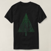Binary Coding Computer Programmer Christmas Tree X T-shirt (Design voorkant)