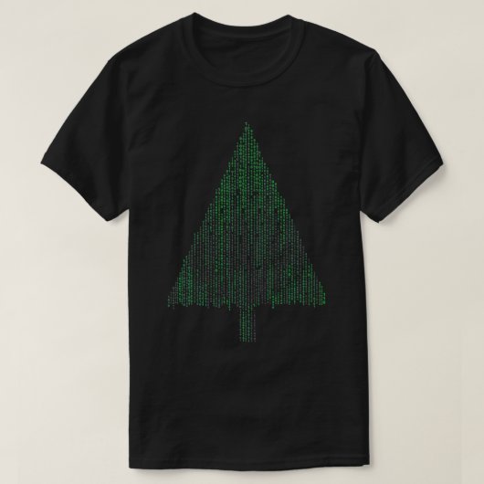 Binary Coding Computer Programmer Christmas Tree X T-shirt (Design voorkant)