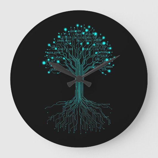 Binary Coding Programmer Graphic Design for Coders Grote Klok (Voorkant)