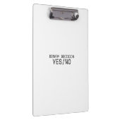 Binary Decision Yes No Minimalist Industrial Klembord (Rechts)